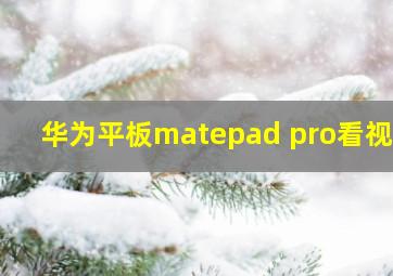 华为平板matepad pro看视频